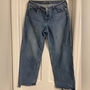 Classic Blue Mid-rise Women's Baggy Jeans